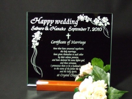 【オーダーメイド】ガラス彫刻♡結婚記念日やウェルカムボードに、、、 オーダーメイド】ガラス彫刻♡結婚記念日やウェルカムボードに、、、